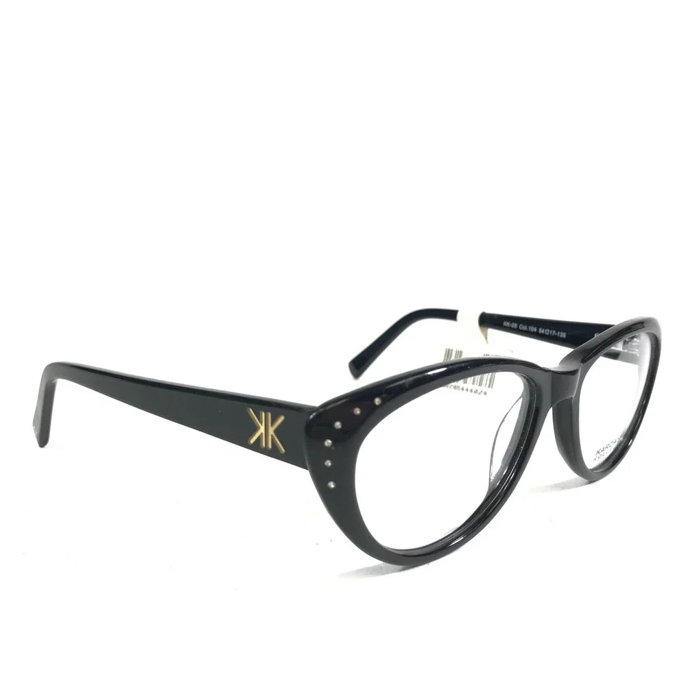 Kardashian Kollection KK-05 COL.104 Eyeglasses Frames Black Round 54-17-135